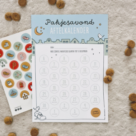 Sinterklaas aftelkalender pakjesavond | incl. stickers