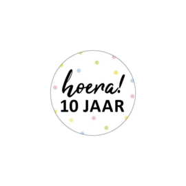 Cadeausticker – Hoera 10 jaar! (per10)