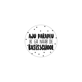 Cadeausticker – Aju paraplu ik ga naar de basisschool (per10)