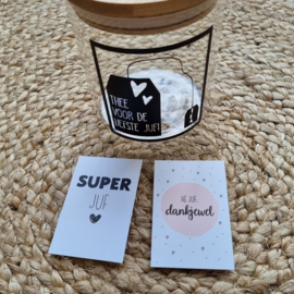 DIY Sticker - Thee voor de liefste juf of meester