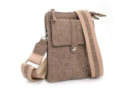Taupe telefoon-schoudertasje "Swift"