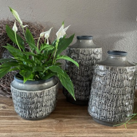 Pot "Grau" keramiek gemustert