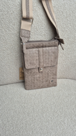Taupe telefoon-schoudertasje "Swift"