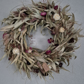 Krans gedroogd incl. bloemetjes