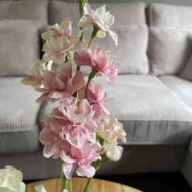 Vaas Wave wit of zwart incl  zijde bloemen