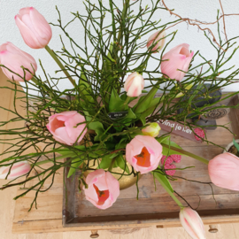 Tulpenboeket soft pink  2e 50% korting