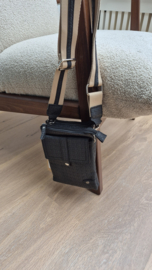 Zwart  telefoon-schoudertasje "Swift"