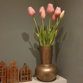 Tulpen classic vintage pink (boeket 7 lange stelen)