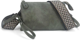 New York schoudertasje dark green