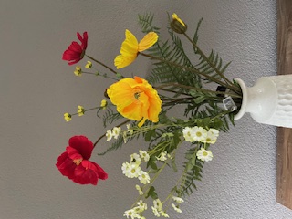 Zijden zomerboeket papaver (5 stelen)