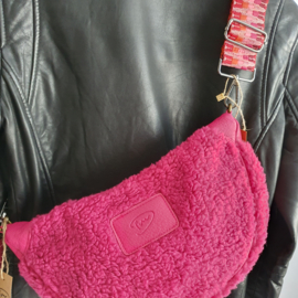 Roze teddy crossbodytas Motola