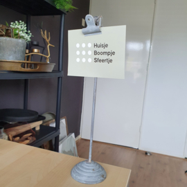 Bordjes standaard met klem
