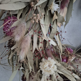 Krans gedroogd incl. bloemetjes