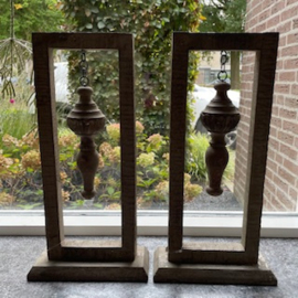 Houten (raam)decoratie