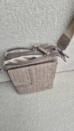 Taupe telefoon-schoudertasje "Swift"
