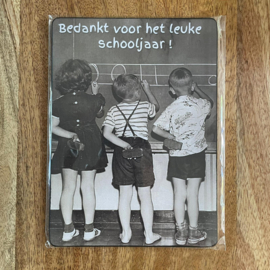 Tekstbordje "Bedankt voor het leuke schooljaar"