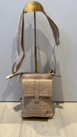 Taupe telefoon-schoudertasje "Swift"