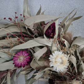 Krans gedroogd incl. bloemetjes