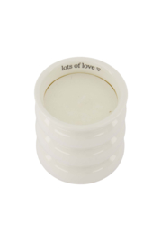 Zusss scented ribbed lots of love white
