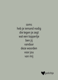Gedicht kaartje