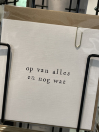 Kaartje: op van alles en nog wat