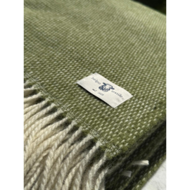 schapenwollen plaid green 130x170