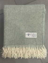 €84.95 Schapenwollen plaid visgraat groen
