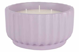 kaars 3wick 14x14x7.5 - paars  25branduren