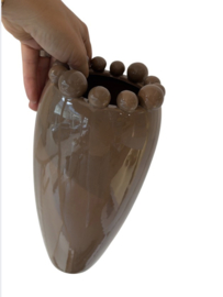 PT vase codiz dotty large mocha brown