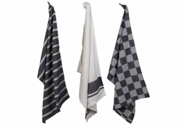  Set/3 keukenhanddoek zwart