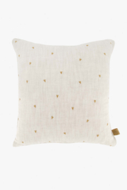 Kussen hartjes 45x45 peper en zout/camel