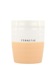 Theemok zonnetje wit/perzik