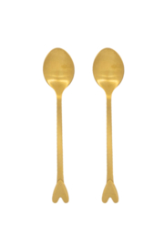 set van 2 lepejtes hartje zilver