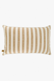 Kussen hartje streep 60x35 zand/camel