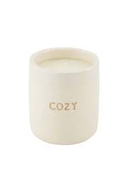 Zusss scented candle ceramic matte cozy white/gold