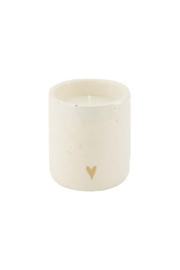 Zusss scented candle ceramic matte heart gold