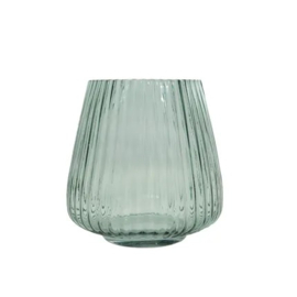 Point virgule Vaas uit glas groen d17,5 h18cm