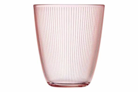 Ribbelglas set/6 roze