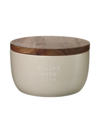 Voorraadpot met deksel 'filled with love'