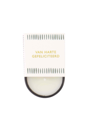 Zusss scented candle in wrap gefeliciteerd