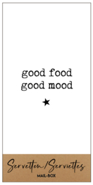 Servetten good food good mood 10 op 20- 15stuks