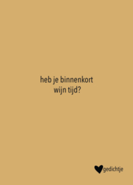 Gedicht kaartje