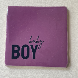 Tegeltje 10x10- baby boy