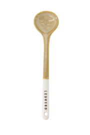 lepeltje keramiek geniet wit/zand