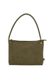 Zusss basic schoudertas met hengsel M groen