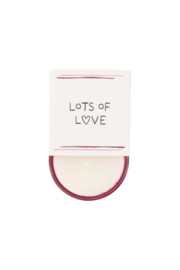 Zusss scented candle in wrap lots of love