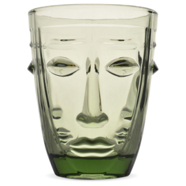 Opjet drinkglas visage groen h10 set/6