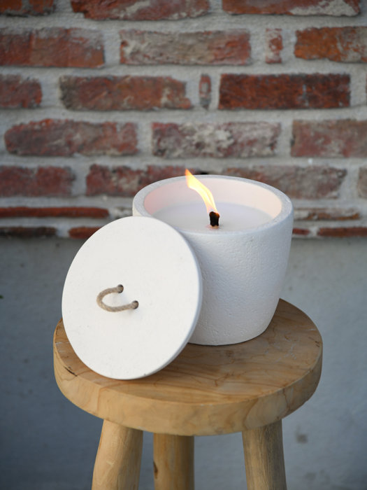 Outdoor Candle Olivier white