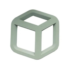 3D panonderzetter uit silicone kubus groen