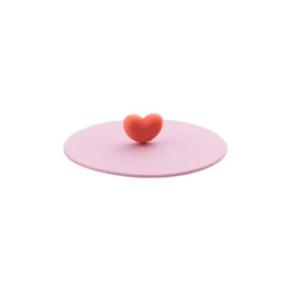 Dotz deksel uit silicone multicolor hart d12cm roze